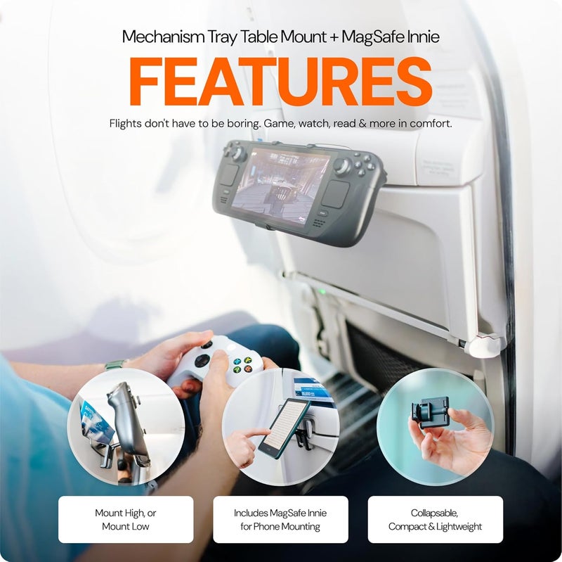 Mechanism Tray Table Mount & Magsafe Innie Aireline Bundle| Airline Accessories - Image 2